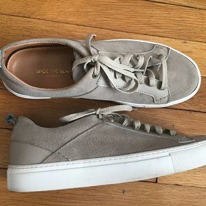 SHOE THE BEAR TAN LEATHER SUEDE LACE UP SNEAKERS. 8